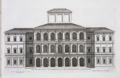 Palazzo Barberini on the Quirinale, from 